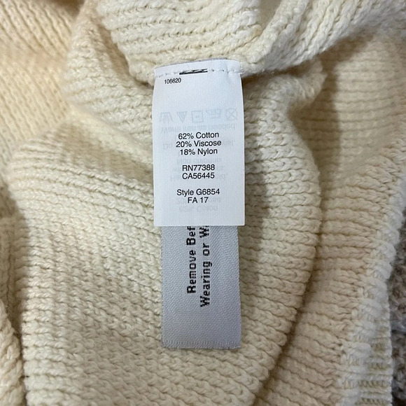 Madewell Province Cream & Tan Cross-back Pullover Knit Sweater Medium Women’s - Picture 12 of 13